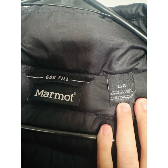 MARMOT Women’s Black 600 Fill Goose Down Zip Up Jacket Coat size Large - Picture 4 of 15